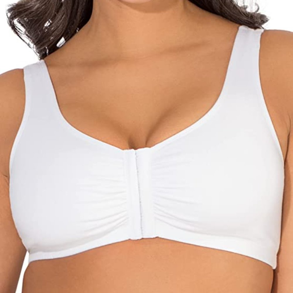Fruit of the Loom Women's Front Closure Cotton Bra - White 44